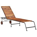 Ligbed Massief Hout | OP = OP | Relaxen in Stijl!, Ophalen of Verzenden, Nieuw, Hout, Verstelbaar