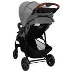 vidaXL Kinderwagen 2-in-1 staal lichtgrijs, Kinderen en Baby's, Kinderwagens en Combinaties, Verzenden, Nieuw