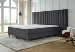 ACTIE! Boxspring Palermo 140 200 Antraciet, Verzenden, Nieuw, 140 cm, Twijfelaar