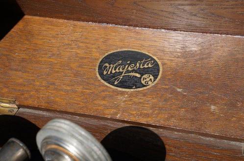 Majestic Table top gramophone - Tafel model grammofoon 1915, Audio, Tv en Foto, Radio's