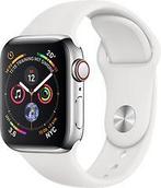 Apple Watch Series 4 40 mm edelstaal zilver met sportarmband, Verzenden, Gebruikt