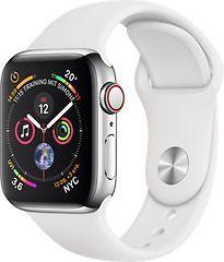 Apple Watch Series 4 40 mm edelstaal zilver met sportarmband, Telecommunicatie, Overige Telecommunicatie, Gebruikt, Verzenden