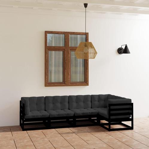 vidaXL 5-delige Loungeset met kussens massief grenenhout, Tuin en Terras, Tuinsets en Loungesets, Loungeset, Nieuw, Verzenden