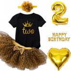 2e verjaardag kleding en decoratie set Wild Princess, Kinderen en Baby's, Kinderkleding | Maat 92, Nieuw, Meisje, Sweet-one, Jurk of Rok