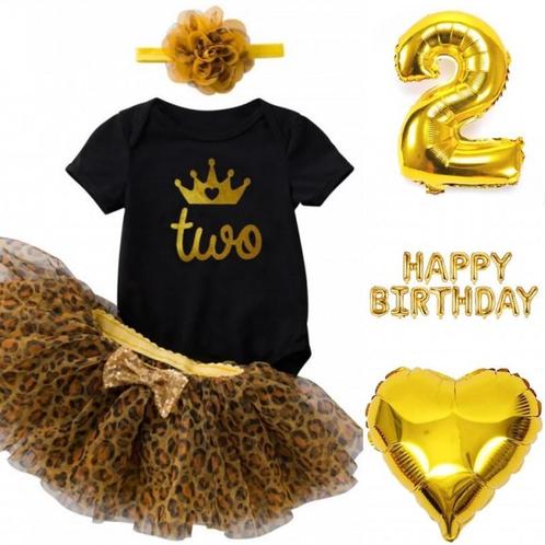 2e verjaardag kleding en decoratie set Wild Princess