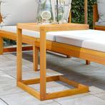 vidaXL Bijzettafel C-vormig 42x40x50 cm massief acaciahout, Verzenden, Nieuw, Hout