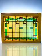 Jugendstil Glas-in-loodraam - 1910-1920 - 89x118 cm / 11 kg
