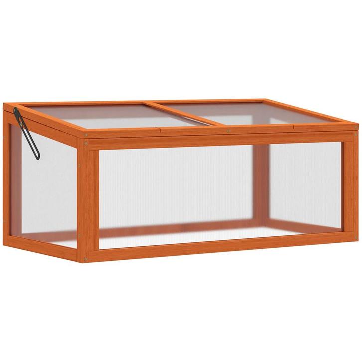 TRUUSK Kweekbak Kas - Weerbestendig - Hout en Polycarbonaat, Tuin en Terras, Aarde en Mest, Verzenden