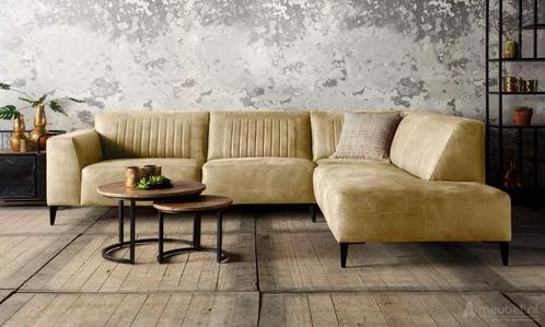 Hoekbank Aspen - hoekbanken - Beige, Huis en Inrichting, Banken | Sofa's en Chaises Longues, Nieuw, Leer