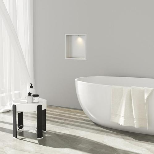 Inbouwnis Wiesbaden Demis 30x30x7cm Met Led RVS, Doe-het-zelf en Verbouw, Sanitair, Ophalen of Verzenden