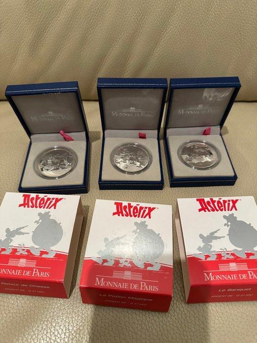 Frankrijk. 1 1/2 Euro 2007 Asterix (3 stuks) Proof, Postzegels en Munten, Munten | Europa | Euromunten