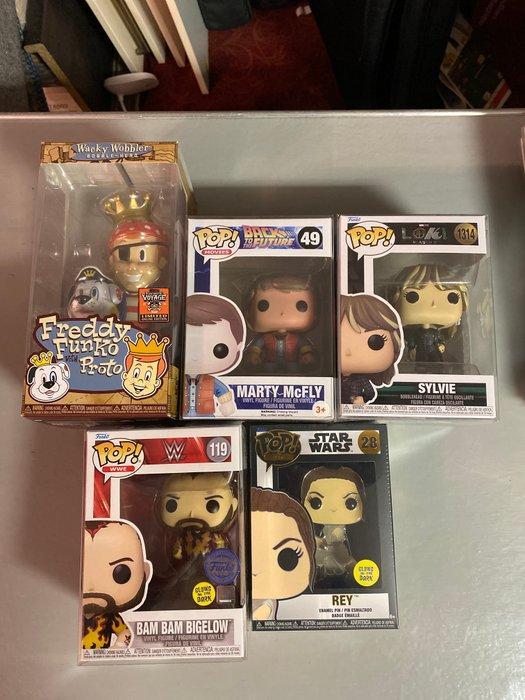 Funko - Funko Pop Freddy Funko Proto; Marty McFly; Sylvie;, Antiek en Kunst, Antiek | Speelgoed