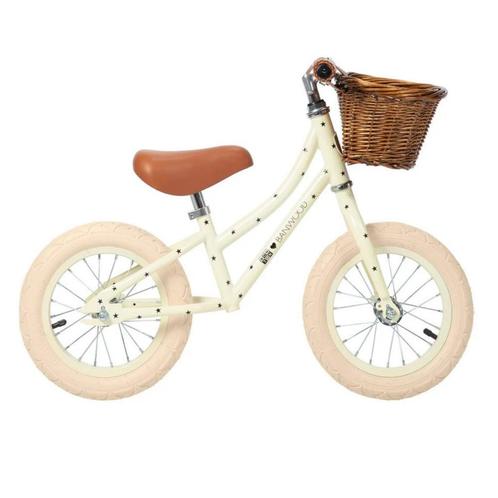 Loopfiets | Crème met sterretjes (loopfiets kind), Kinderen en Baby's, Speelgoed | Buiten | Voertuigen en Loopfietsen, Nieuw, Ophalen of Verzenden