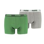 Puma 2-pack basic boxershorts - amazon groen (grijs, groen)