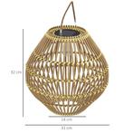 TRUUSK Solarlamp Rieten Tuinlamp Waterdicht Met Lichtsensor, Huis en Inrichting, Lampen | Overige, Verzenden, Nieuw