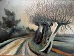 Dolf Henkes (1903-1989) - Landweg met knotwilgen