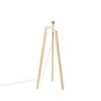 Vloerlamp tripod hout zonder kap - Puros, Verzenden, Nieuw, Hout, Modern