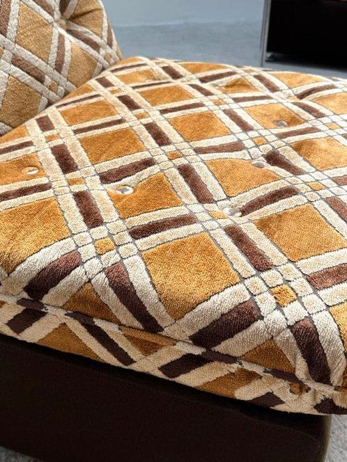 Fauteuil - Vilt, stof - Twee vintage loungefauteuils, Antiek en Kunst, Kunst | Designobjecten