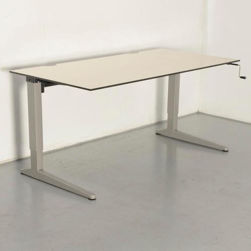 Ahrend Four-Two bureau, wit gespikkeld blad, 160 x 80 cm,, Huis en Inrichting, Bureaus, Ophalen of Verzenden