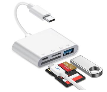 4-in-1 USB-C Kaartlezer met SD MicroSD &amp; USB 3.0 beschikbaar voor biedingen