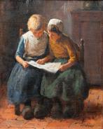 Bernard Pothast (1822-1966), Samen plaatjes kijken, Antiek en Kunst, Kunst | Schilderijen | Klassiek