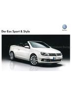 2012 VOLKSWAGEN EOS SPORT & STYLE BROCHURE DUITS, Boeken, Auto's | Folders en Tijdschriften, Nieuw, Volkswagen, Author