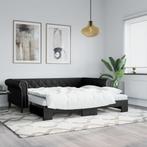 vidaXL Slaapbank onderschuifbed en matrassen 90x200 cm, Overige materialen, 90 cm, Eenpersoons, Verzenden