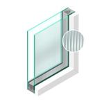 Dubbel glas Figuur Canale blank 4mm - sp - 4mm, Ophalen of Verzenden, Nieuw