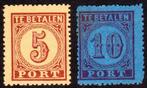 Nederland 1870 - eerste emissie portzegels - NVPH P1/P2, Postzegels en Munten, Postzegels | Nederland, Gestempeld