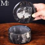 Doosje met fossiele sedimenten - Geen reserves Fossiel, Antiek en Kunst, Curiosa en Brocante