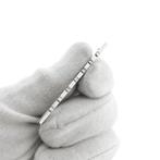 Witgouden broche met diamant | 0,18  ct. (smalle broche), Sieraden, Tassen en Uiterlijk, Broches, Gebruikt, Overige kleuren, Ophalen of Verzenden