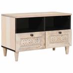 vidaXL TV-kast met lade Wit 70 x 33 x 46 cm massief, Verzenden, Nieuw
