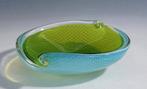 attr. Murano - Schaal - Schaal in groen glas met