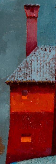 Guido Borelli - giro di rossi, Antiek en Kunst, Kunst | Schilderijen | Modern