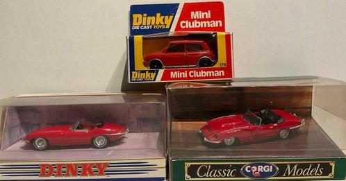 Corgi, Dinky Toys 1:43 - Model coupé  (3) - E-Type Jaguar x, Hobby en Vrije tijd, Modelauto's | 1:5 tot 1:12