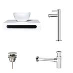 Sani Royal Solid Surface Waskom Rond met Solid, Tuin en Terras, Nieuw