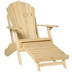 TRUUSK Adirondack Tuinstoel Inklapbaar Met Voetensteun 78 X, Verzenden, Nieuw