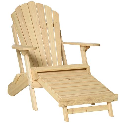 TRUUSK Adirondack Tuinstoel Inklapbaar Met Voetensteun 78 X, Tuin en Terras, Overige Tuin en Terras, Nieuw, Verzenden