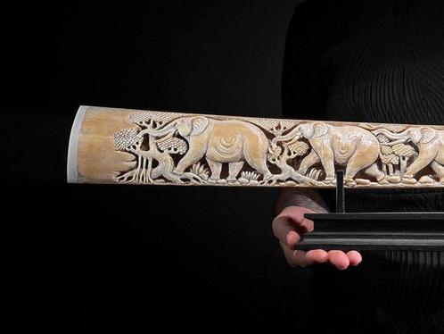 Geen reserveprijs - Authentiek, groot handgesneden zwaardvis, Antiek en Kunst, Kunst | Designobjecten