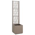 vidaXL Tuin Bloempot Grijs 36 x 36 x 140 cm Polypropyleen, Kunststof, Verzenden, Minder dan 60 cm, Nieuw