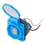 ProPlus Stopcontact met 2 USB-poorten - 2100 mA - Inbouw..., Doe-het-zelf en Verbouw, Elektra en Kabels, Ophalen of Verzenden