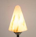 Lamp - Chroom, Glas - Art Deco met chromen voet
