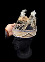 Mandenvlechterij jager Hoed Ifugao - kat- konijn schedel -