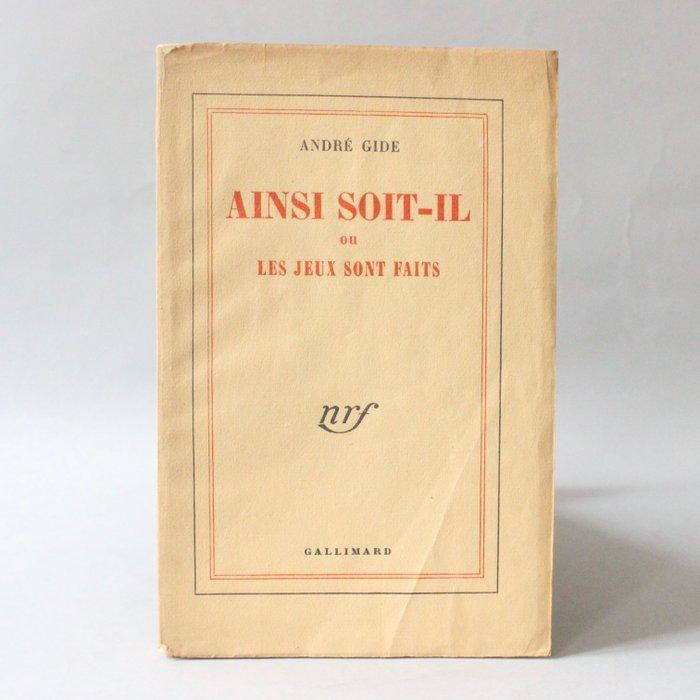 André Gide - Ainsi soit-il ou Les jeux sont faits [1/325, Antiek en Kunst, Antiek | Boeken en Bijbels