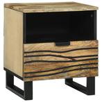 vidaXL Nachtkastje - 40 x 33 x 46 cm, Massief Mango Hout, Verzenden, Nieuw, Hout