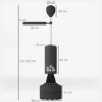 TRUUSK Staande Bokszak Met Speedball - Reflexstang - In Hoog, Huis en Inrichting, Fauteuils, Verzenden, Nieuw