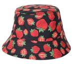 Bucket Hat Aardbei, Verzenden, Nieuw, Feestartikel