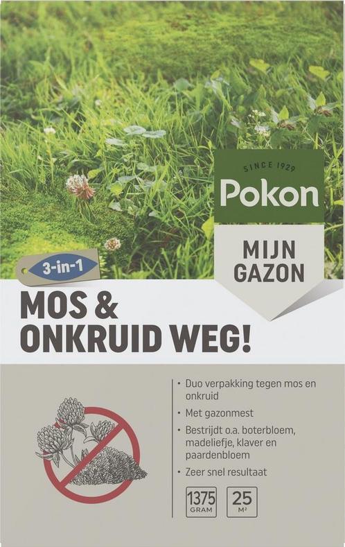 POKON MOS EN ONKRUID WEG! (3-IN-1) 1375 GRAM 25M², Diensten en Vakmensen, Ongediertebestrijding