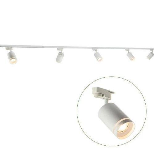 LED 1-fase Rails | Wit met ring | 3 meter, Huis en Inrichting, Lampen | Plafondlampen, Nieuw, Metaal, Ophalen of Verzenden