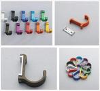Jashaken, wandhaken, kapstokhaken metallic LICHTBLAUW, Huis en Inrichting, Woonaccessoires | Kapstokken, Nieuw